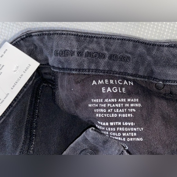 Women’s AMERICAN EAGLE Stretch curvy mom Jeans size 8 X-Long NWT - Picture 10 of 15
